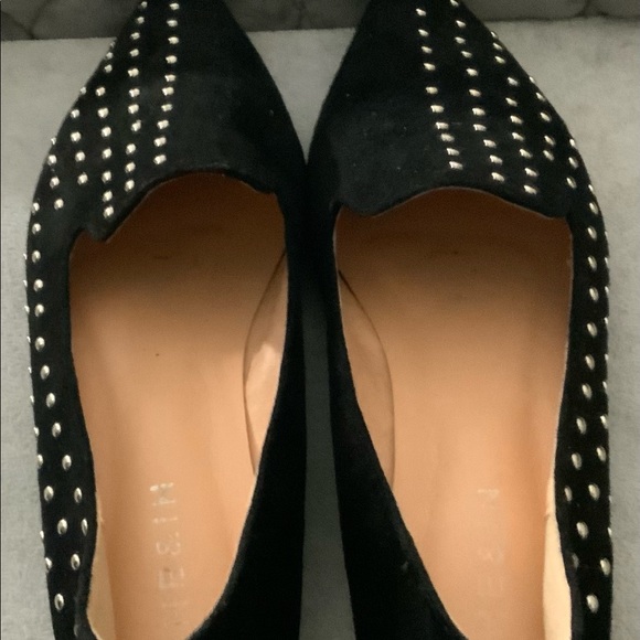 Woman’s size 6 black loafers. Silver studded. - Picture 5 of 6